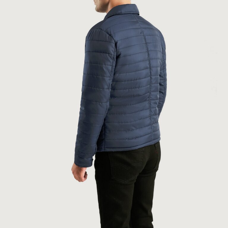 Mens Bo Quilt Windbreaker Jacket Tilted Back-8-1700226313355